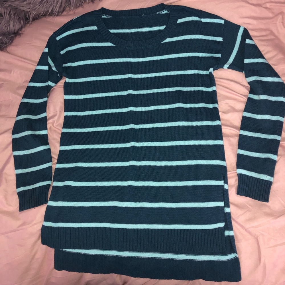 Blue Striped Sweater! Size M